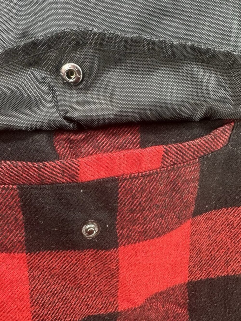 Mens Civil Society Size L Red And Black checkered warm Flannel Jacket - Picture 10 of 13